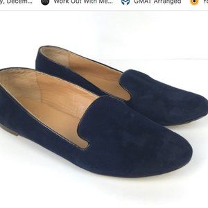 J. Crew Blue Suede flat
